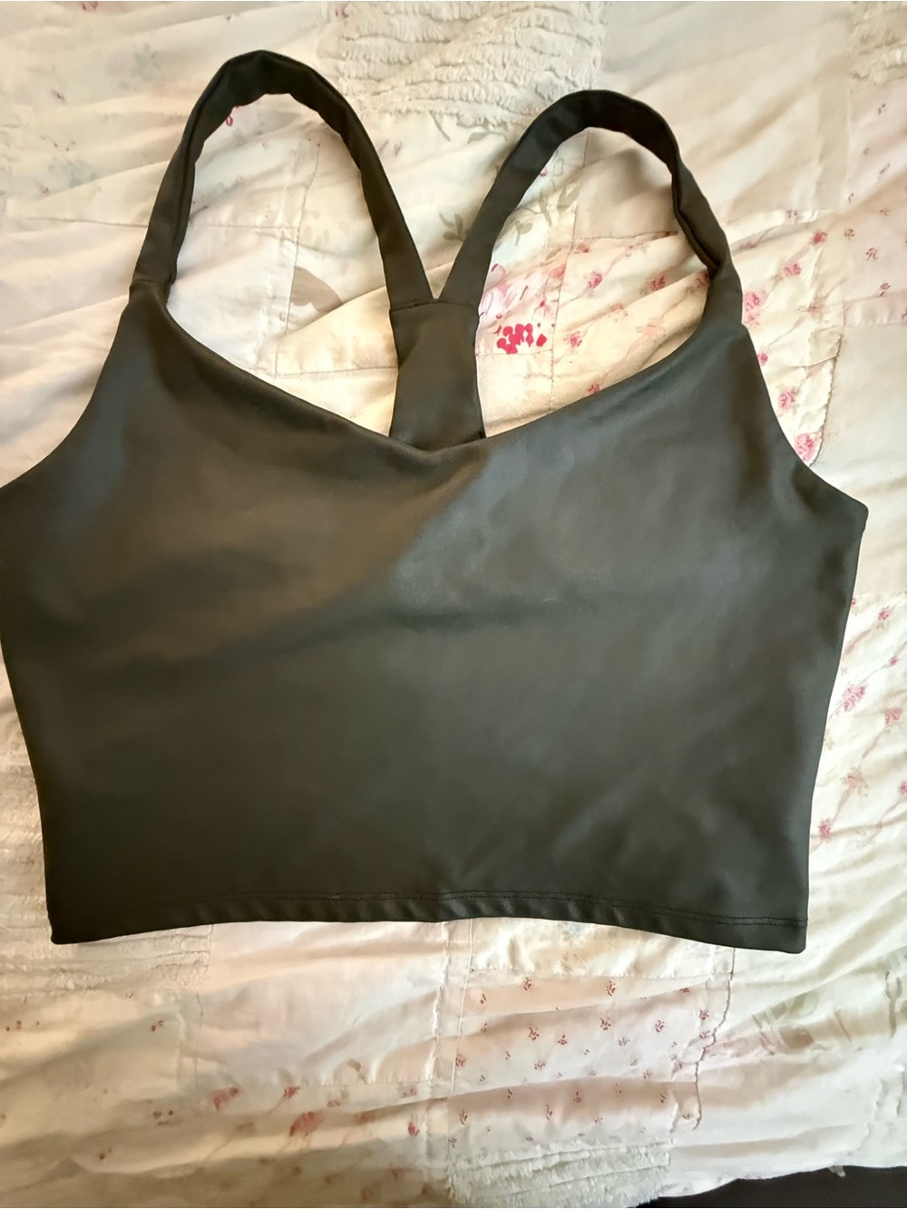 Abercrombie & Fitch YPB sculptLUX Racerback V-Neck Tank Black Small